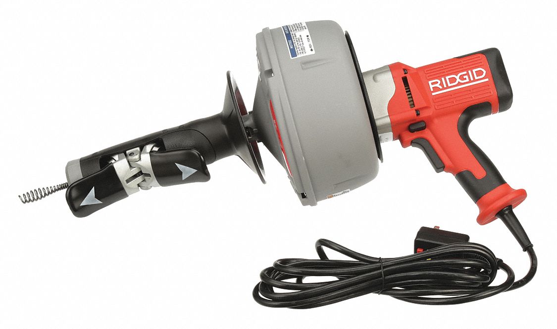 RIDGID DRAIN CLEANER, CORDED, 120V, 60HZ, 600 RPM, 5/16 IN X 25 FT