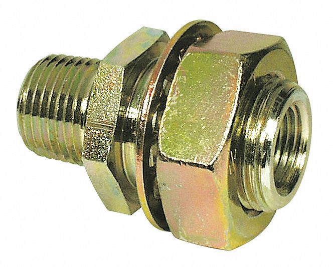GRAINGER APPROVED Hydraulic Hose Adapter, Fitting Material Steel x