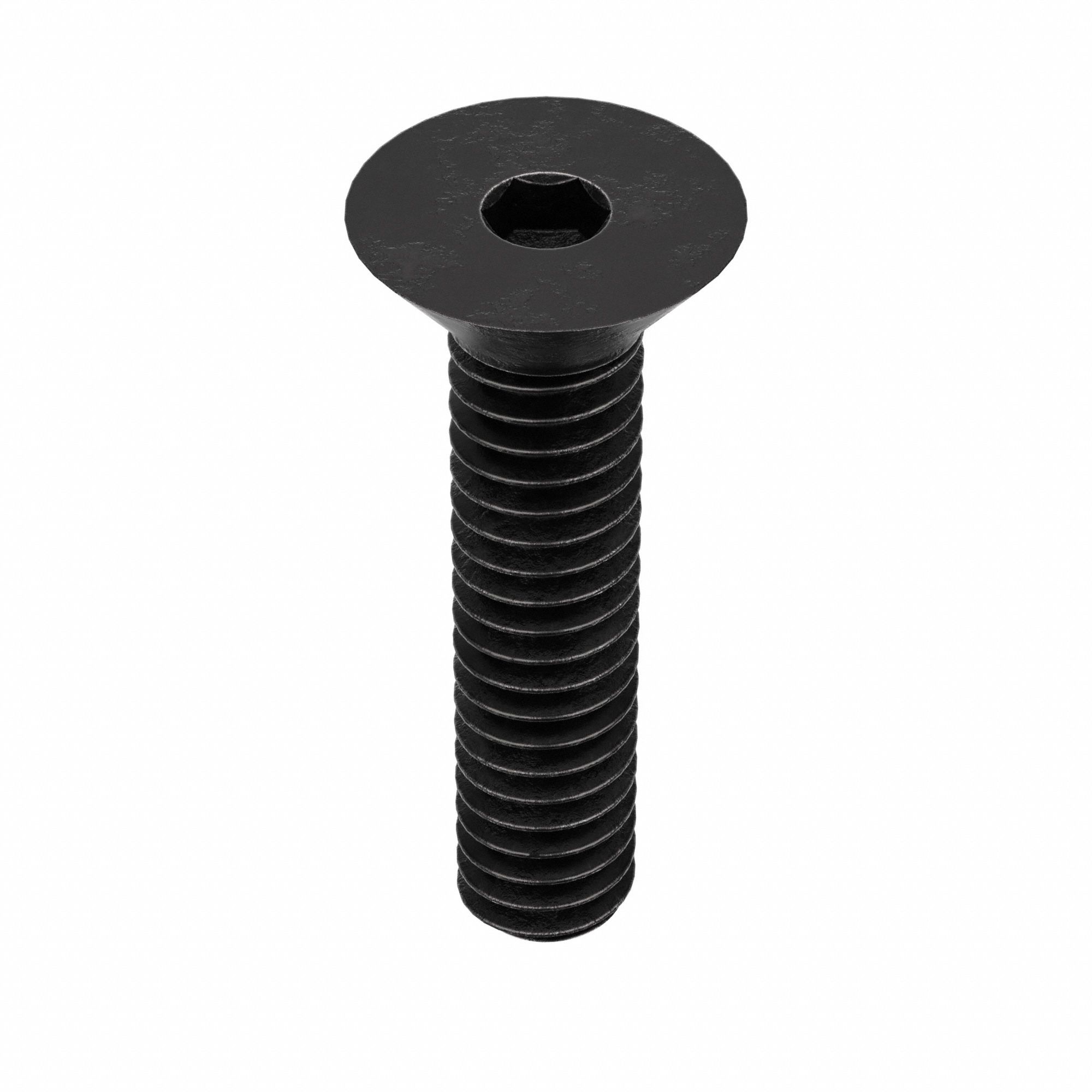 Socket Flat Head Screw: M2.5x0.45 Thread Size, 8 mm Lg, Flat, Black Oxide, Alloy Steel, 25 PK
