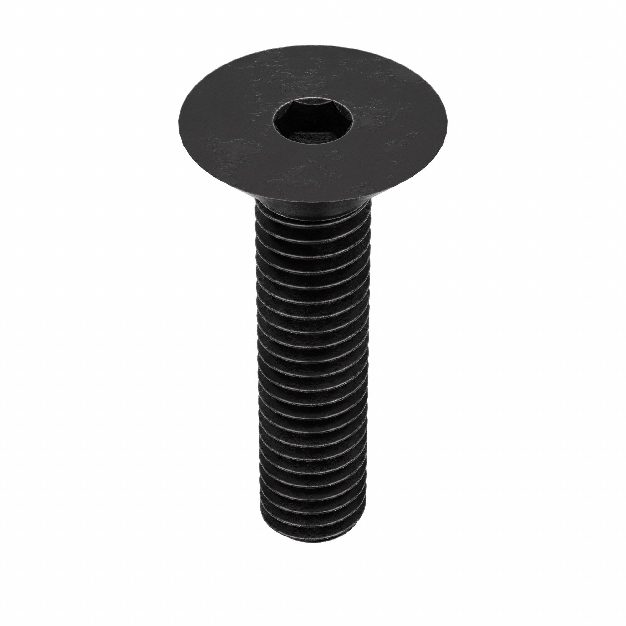Socket Flat Head Screw: M3x0.50 Thread Size, 12 mm Lg, Flat, Black Oxide, Alloy Steel, 100 PK