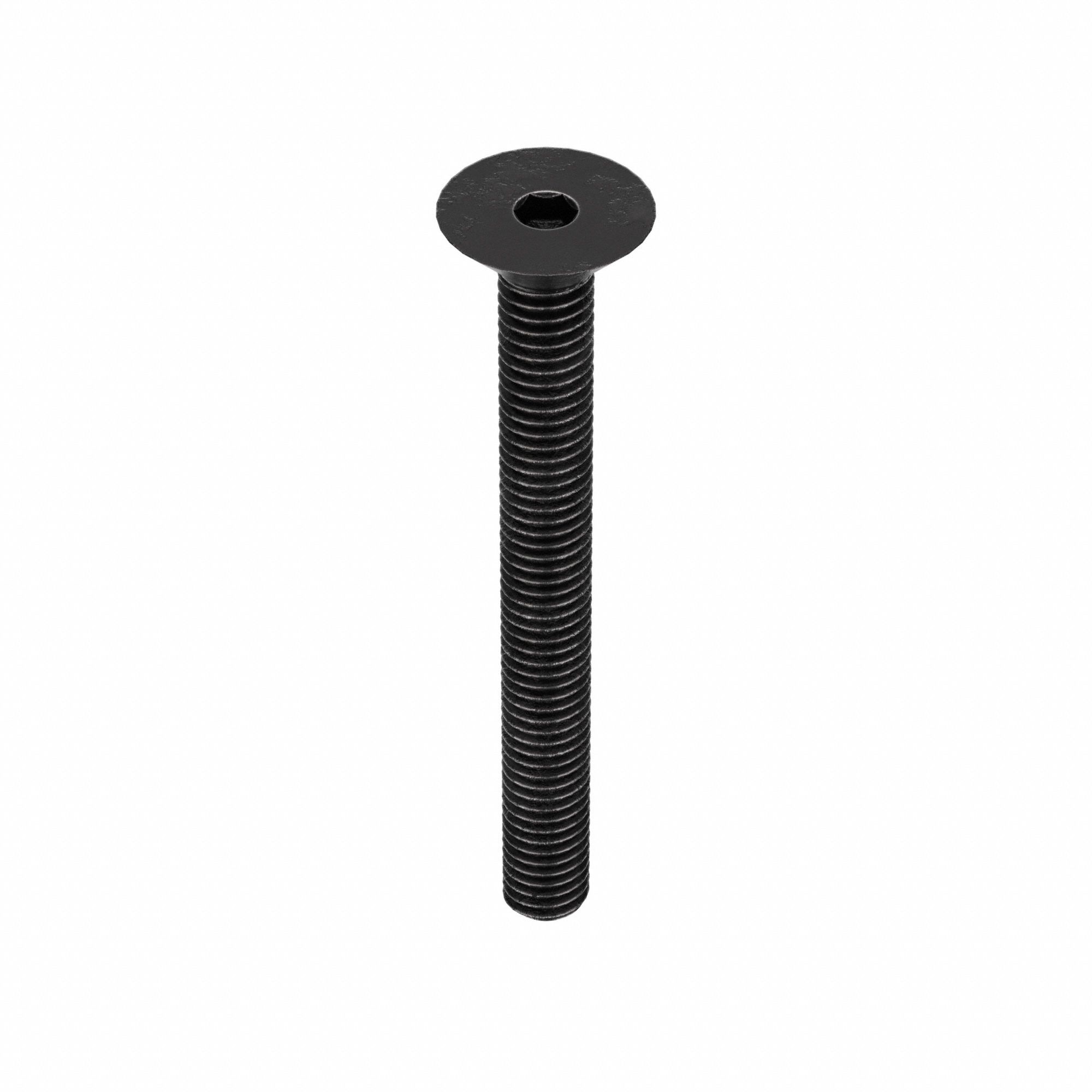 Socket Flat Head Screw: M6x1.00 Thread Size, 55 mm Lg, Flat, Black Oxide, Alloy Steel, 25 PK