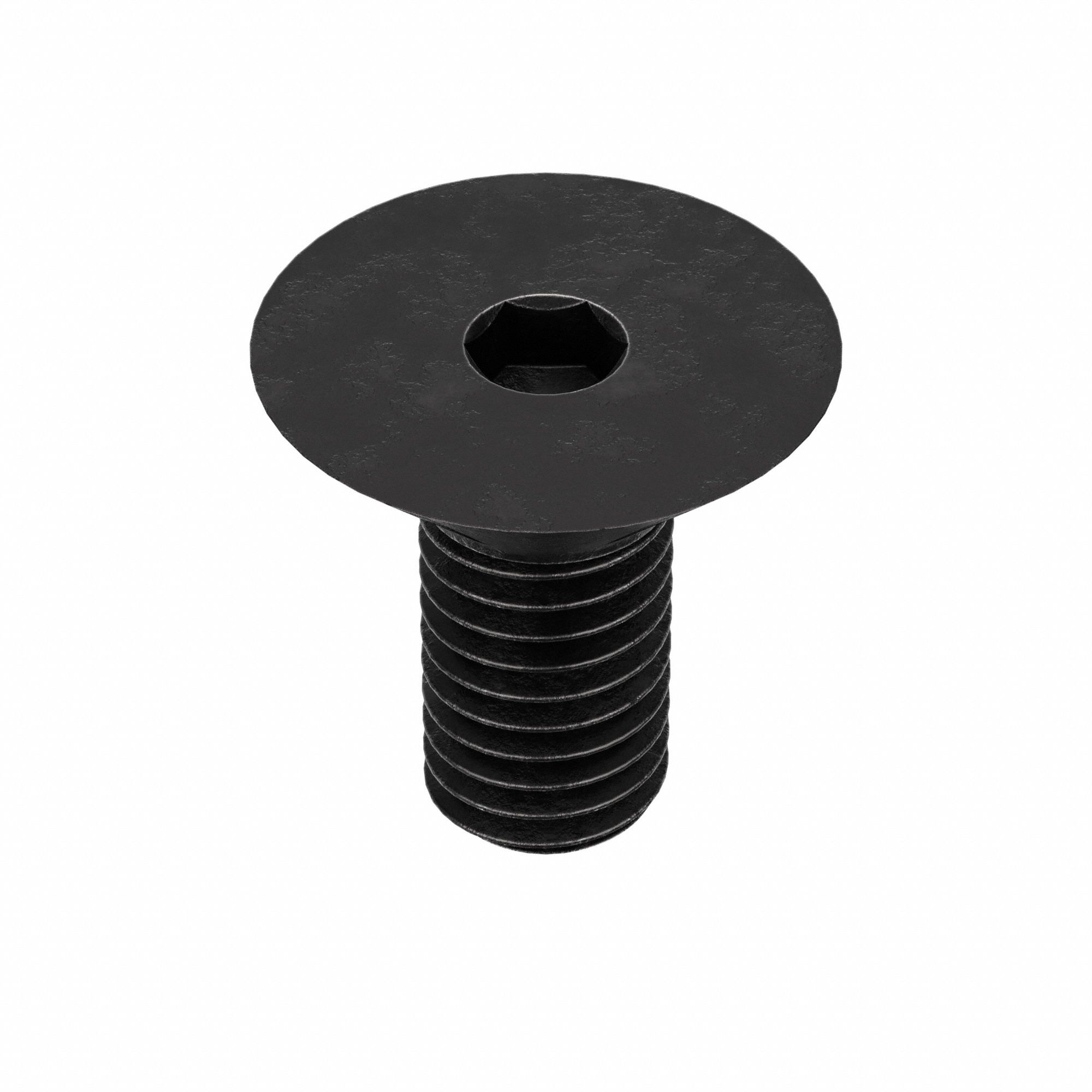 Socket Flat Head Screw: M8x1.25 Thread Size, 14 mm Lg, Flat, Black Oxide, Alloy Steel, 25 PK