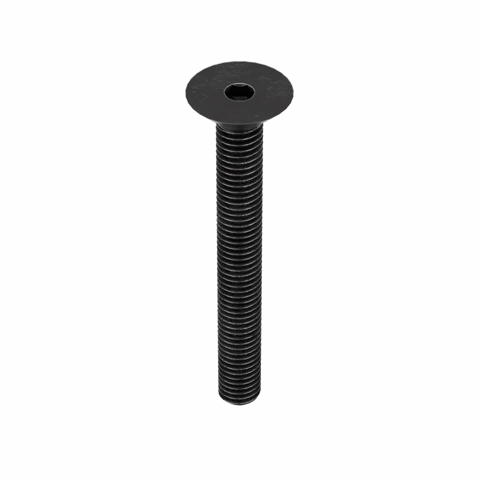 Socket Flat Head Screw: M8x1.25 Thread Size, 65 mm Lg, Flat, Black Oxide, Alloy Steel, 5 PK