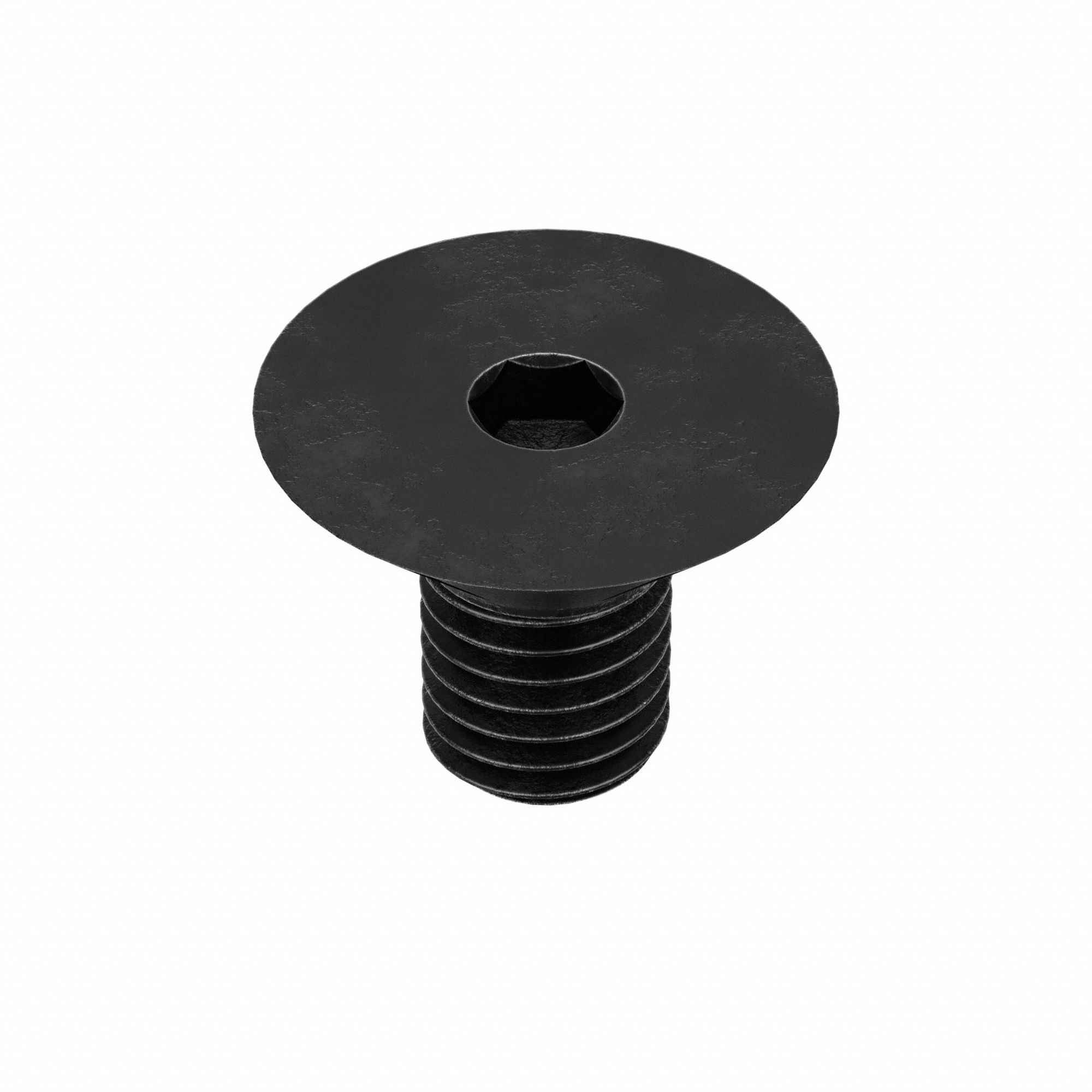 Socket Flat Head Screw: M10x1.50 Thread Size, 12 mm Lg, Flat, Black Oxide, Alloy Steel, 25 PK