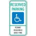 Reserved Parking Permit Required $100 Fine Signs (Montana)