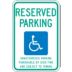 Reserved Parking Unauthorized Parking Punishable By $100 Fine And Subject To Towing Signs (Tennesee)