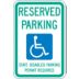 Reserved Parking State Disabled Parking Permit Required Signs (Washington)