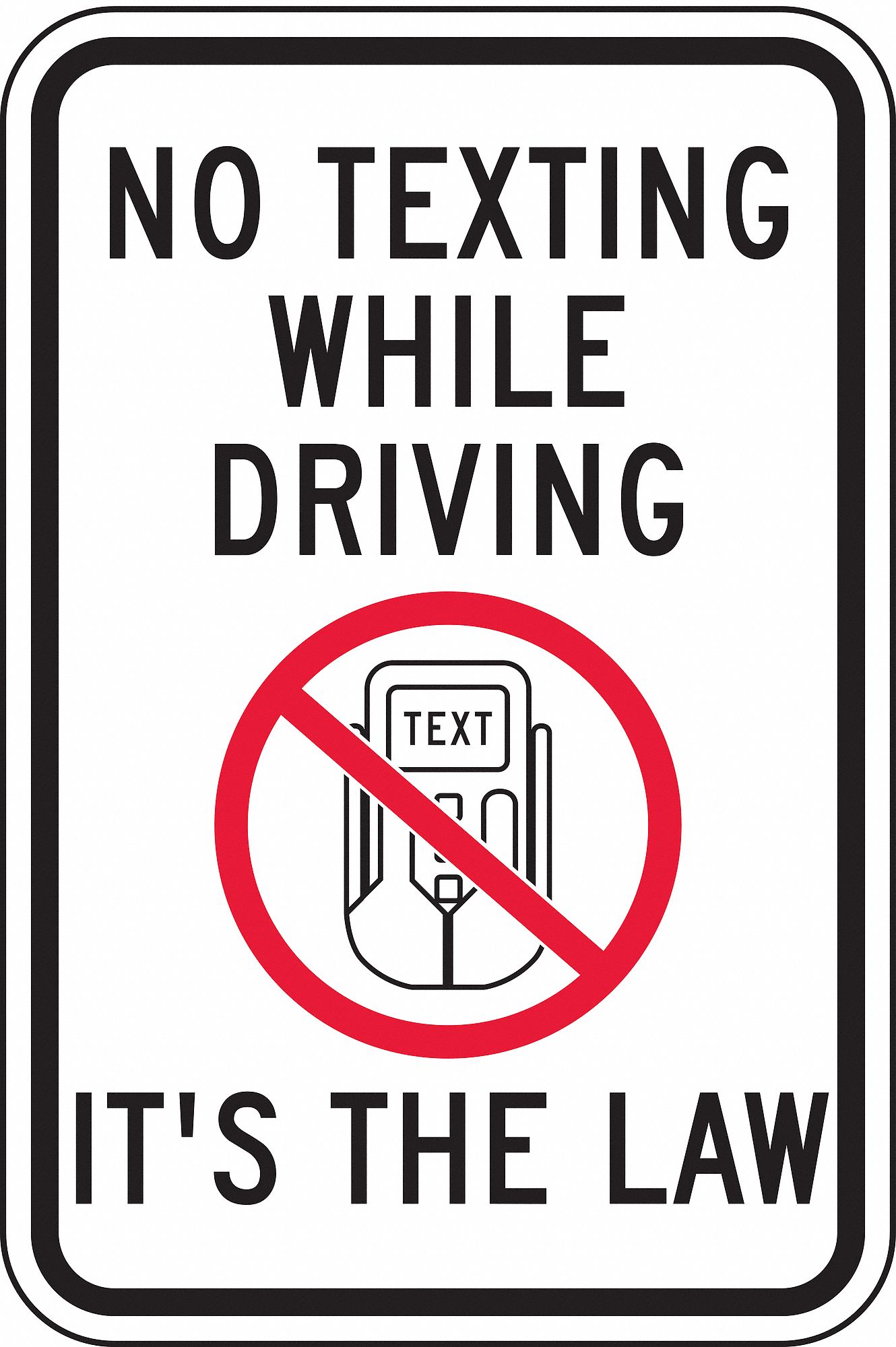 Traffic Sign: 18 in x 12 in Nominal Sign Size, Aluminum, 0.063 in, High Intensity Prismatic