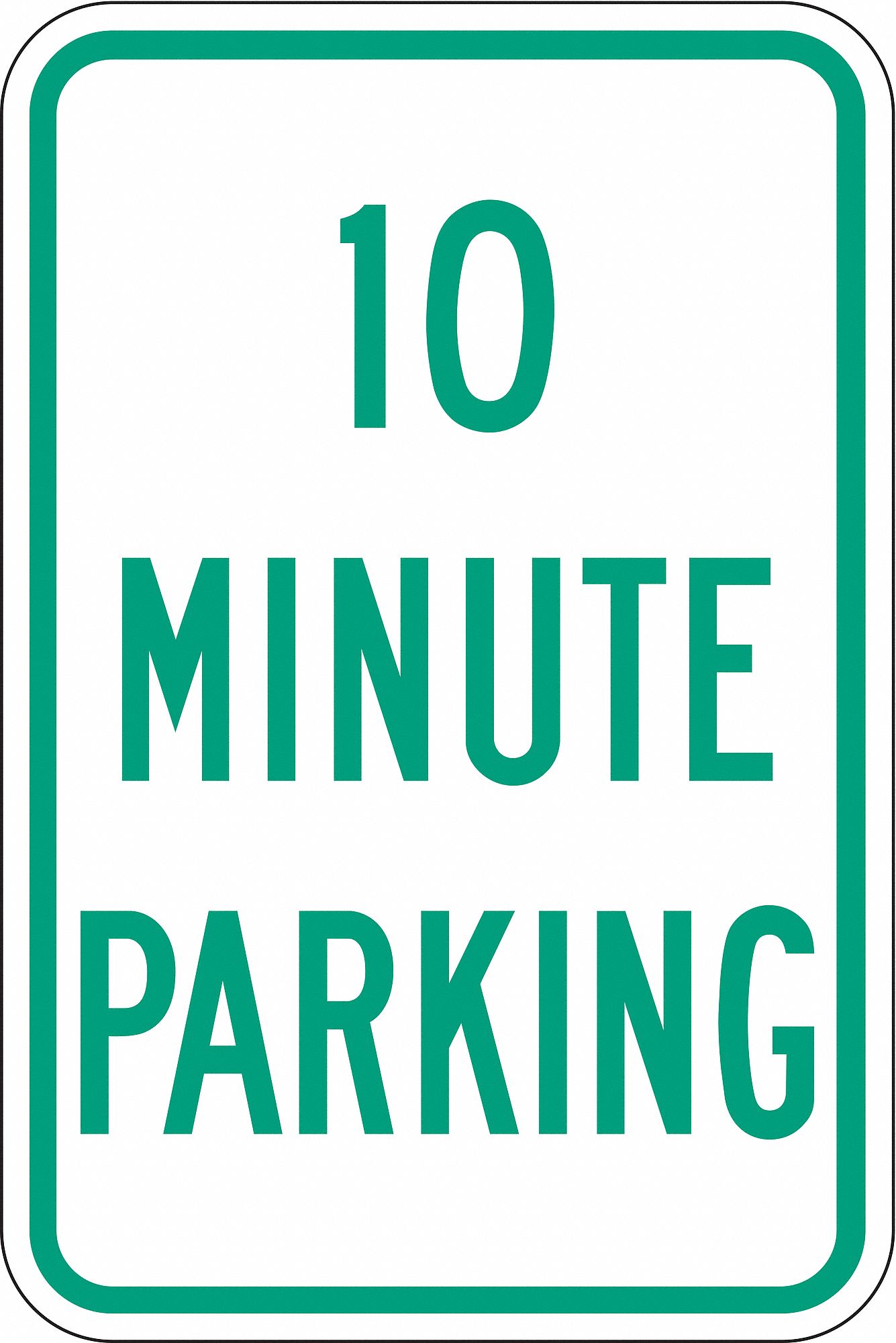 Parking Sign: 18 in x 12 in Nominal Sign Size, Aluminum, 0.063 in, R7-37 MUTCD