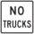 TRAFFIC SIGN, 24 IN X 24 IN NOMINAL SIGN SIZE, ALUMINUM, 0.080 IN, R5-2A MUTCD, DIAMOND, NO TRUCKS