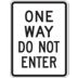 One Way Do Not Enter Signs