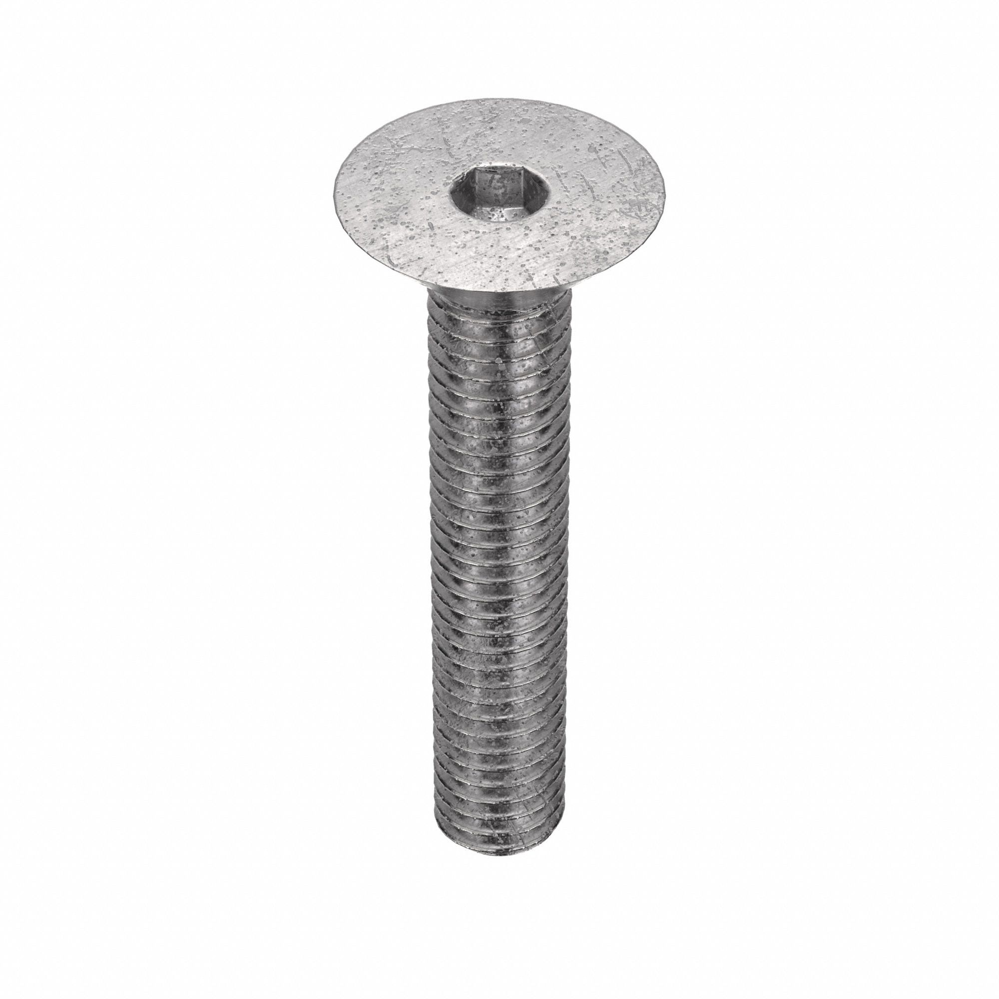 Socket Flat Head Screw: M3x0.50 Thread Size, 16 mm Lg, Flat, Plain, Stainless Steel, 316, 100 PK