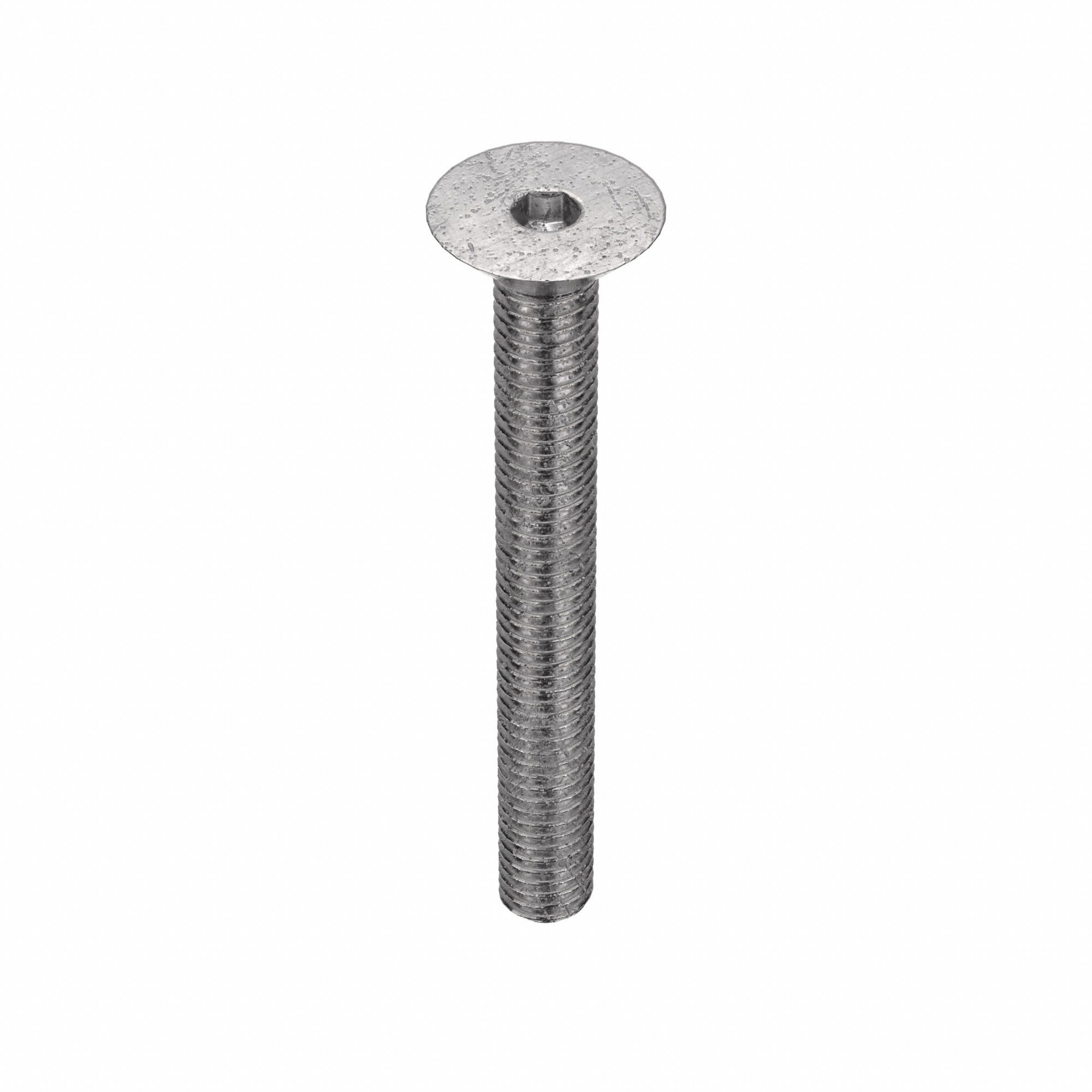 Socket Flat Head Screw: M3x0.50 Thread Size, 25 mm Lg, Flat, Plain, Stainless Steel, 316, 50 PK