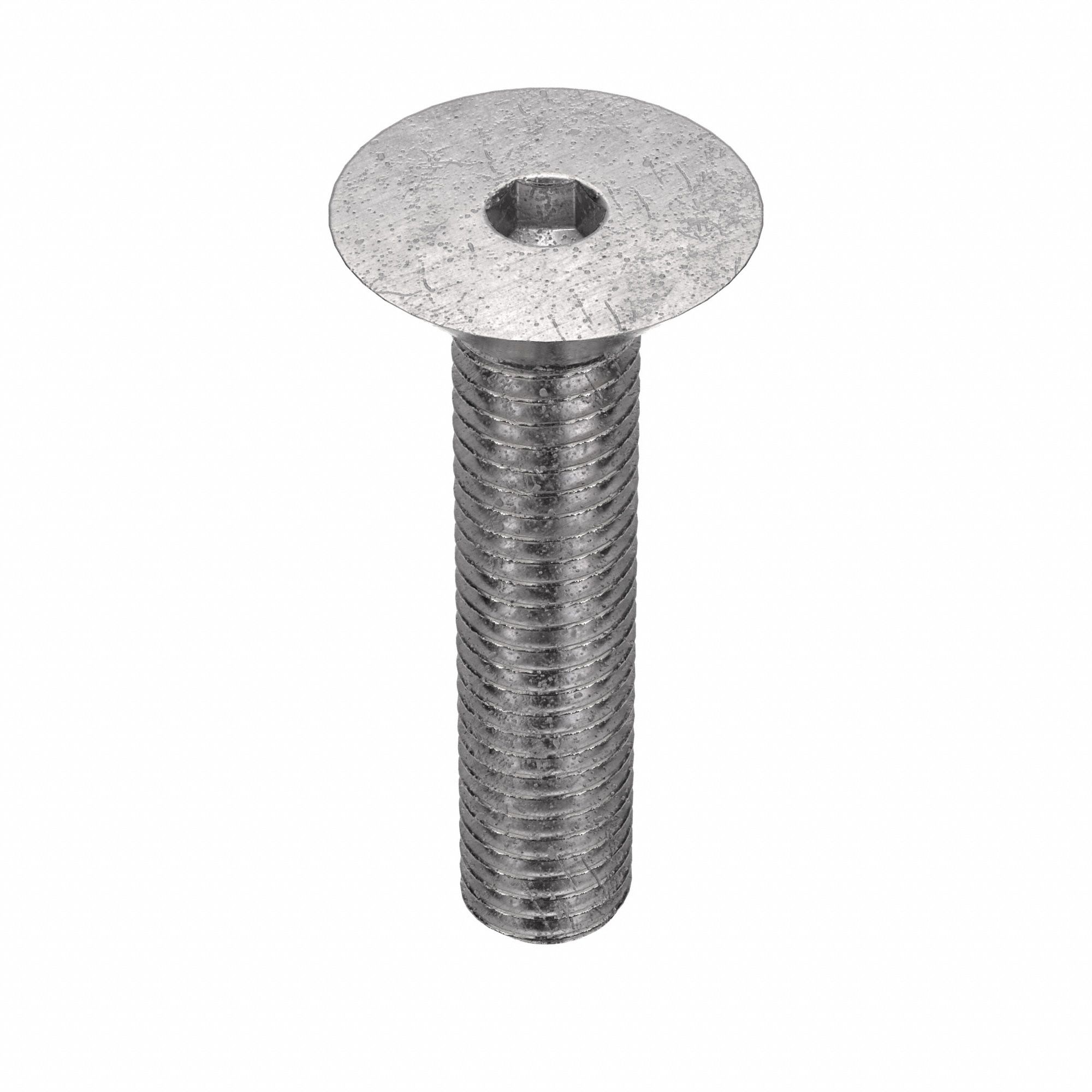 Socket Flat Head Screw: M8x1.25 Thread Size, 35 mm Lg, Flat, Plain, Stainless Steel, 316, 5 PK