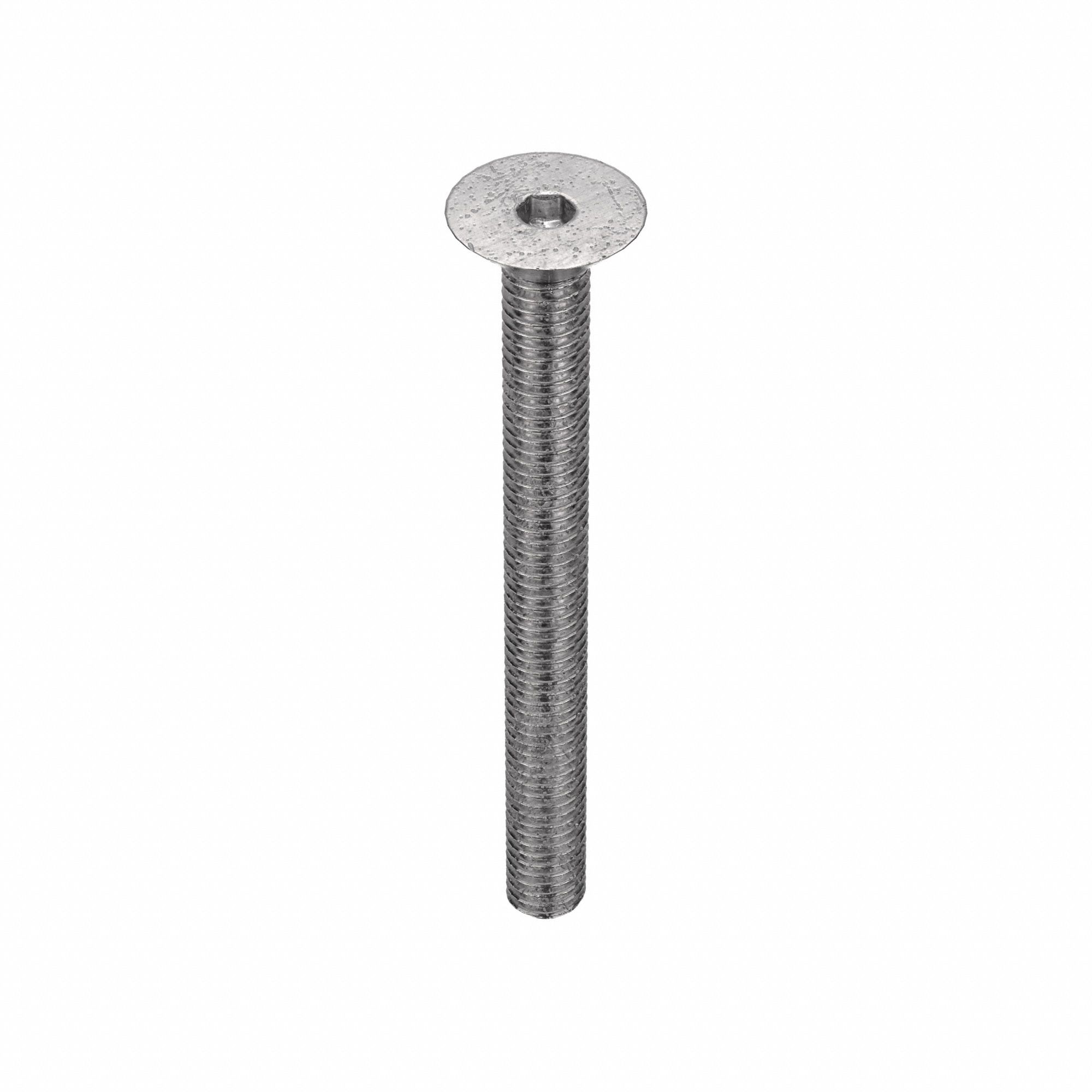 Socket Flat Head Screw: M3x0.50 Thread Size, 30 mm Lg, Flat, Plain, Stainless Steel, 18-8, 50 PK
