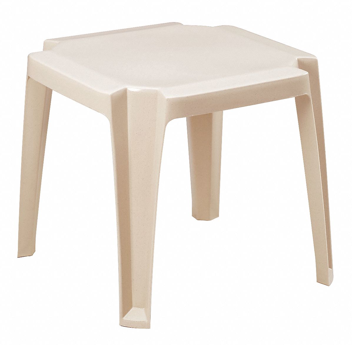 Grosfillex Solid One Piece Molded Resin Side Table Sandstone 17