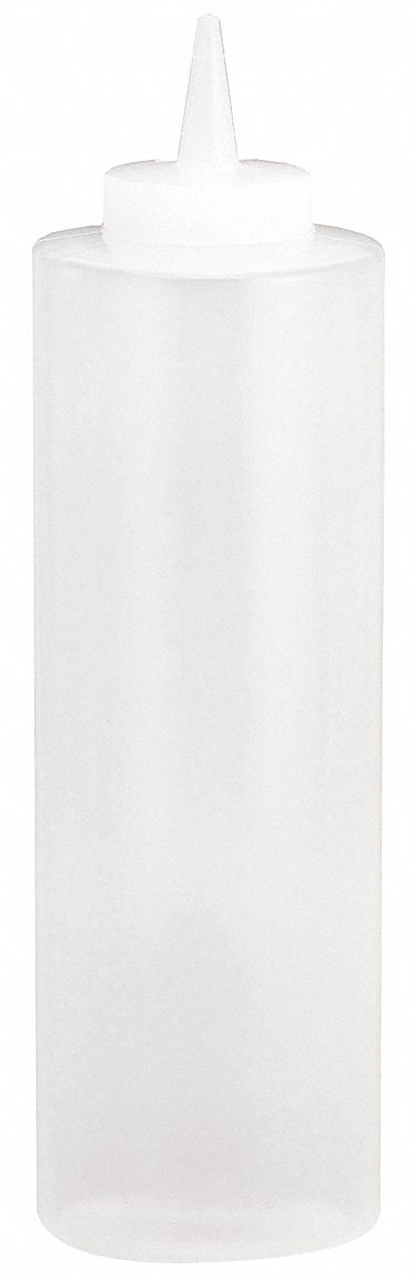 Squeeze Bottle: 24 fl oz Capacity, 1 1/2 in Opening Dia