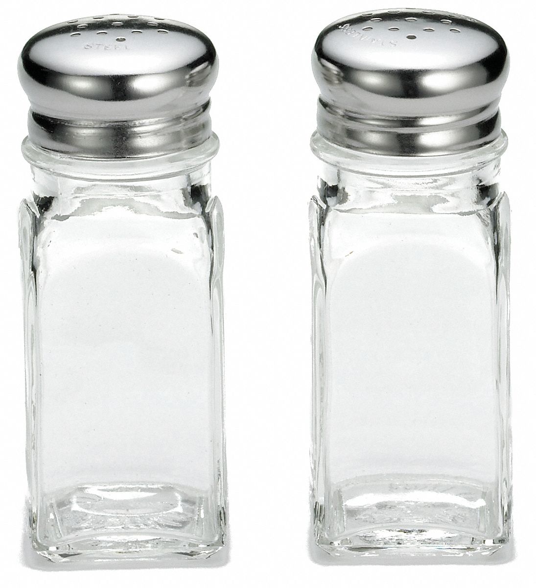 TABLECRAFT PRODUCTS COMPANY, 2 oz Capacity, Glass, Salt and Pepper