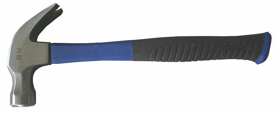 6DWG6 - Curved-Claw Hammer Fiberglass Axe 20 Oz
