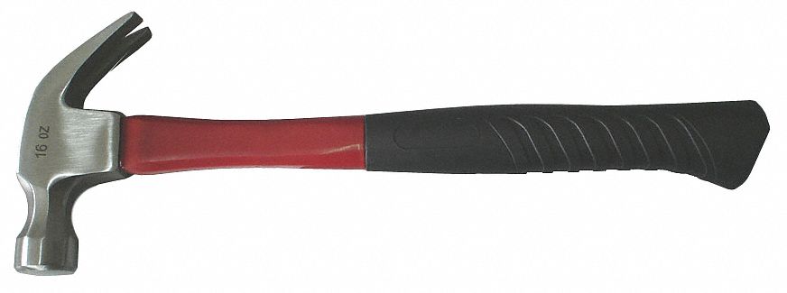 6DWG7 - Curved-Claw Hammer Fiberglass Axe 16 Oz