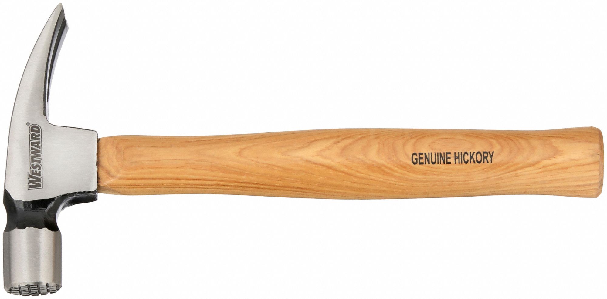 STRAIGHT CLAW HAMMER, STEEL, PLAIN GRIP, WOOD HANDLE, 16 OZ HEAD WT, 13 IN OVERALL L, SMOOTH