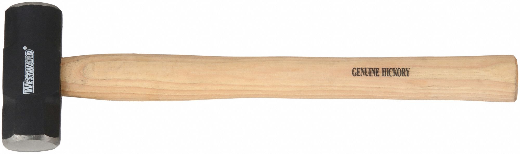 STEEL ENGINEERING HAMMER, WOOD HANDLE, 3 LB HEAD WT, 1½ IN DIA, 16 IN OVERALL L, OCTAGONAL SHAPE