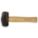 STEEL DRILLING HAMMER, WOOD HANDLE, 4 LB HEAD WT, 1¾ IN DIA, 10 IN OVERALL L, OCTAGONAL SHAPE