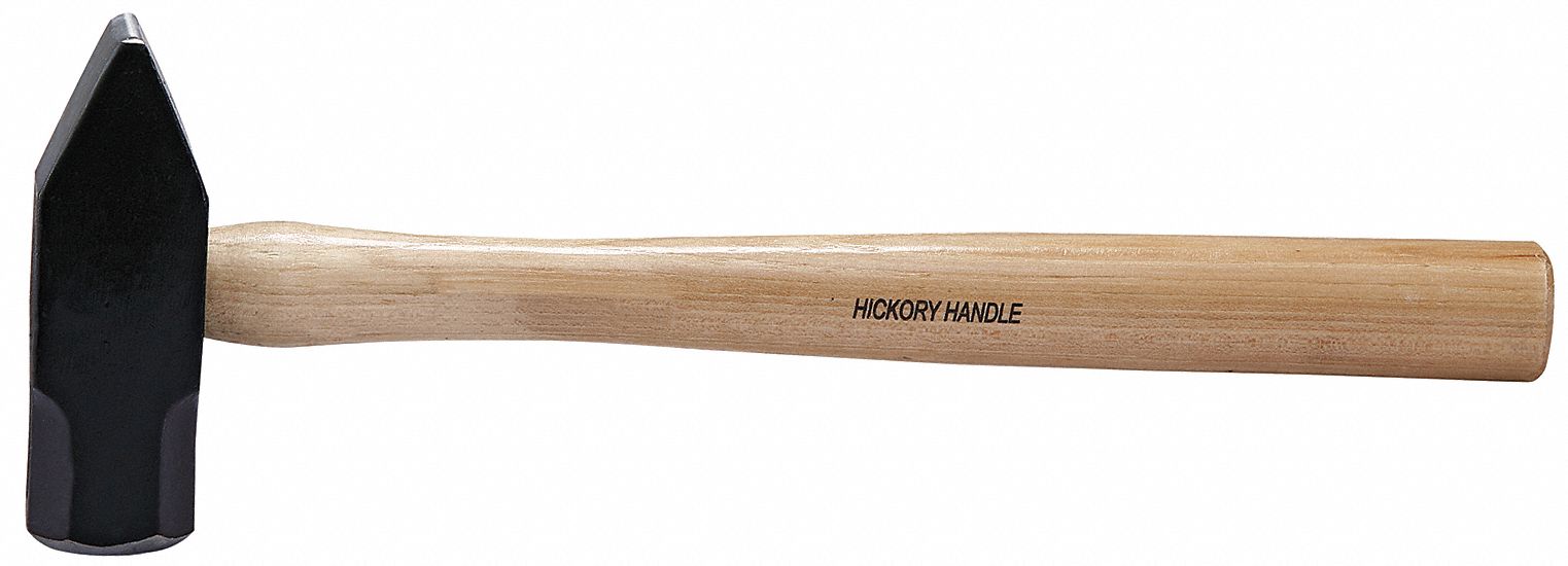 BLACKSMITH HAMMER, WOOD, 4 LB HEAD WT, 1 3/4 IN FACE DIA, 15 IN OVERALL L, PLAIN GRIP