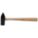 BLACKSMITH HAMMER, WOOD, 4 LB HEAD WT, 1 3/4 IN FACE DIA, 15 IN OVERALL L, PLAIN GRIP