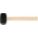 RUBBER MALLET, WOOD HANDLE, 8 OZ HEAD WT, 1⅞ IN DIA, 3⅝ IN HEAD L, 12 IN OVERALL L