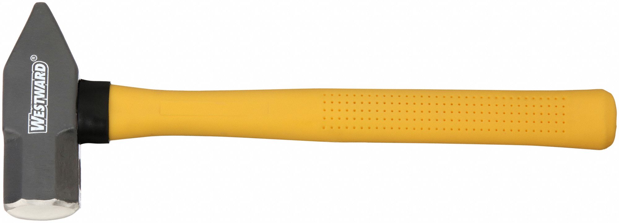 Cross Pein Hammer: Fiberglass, Steel, 2 lb Head Wt, 1 5/8 in Face Dia, 15 in Overall Lg