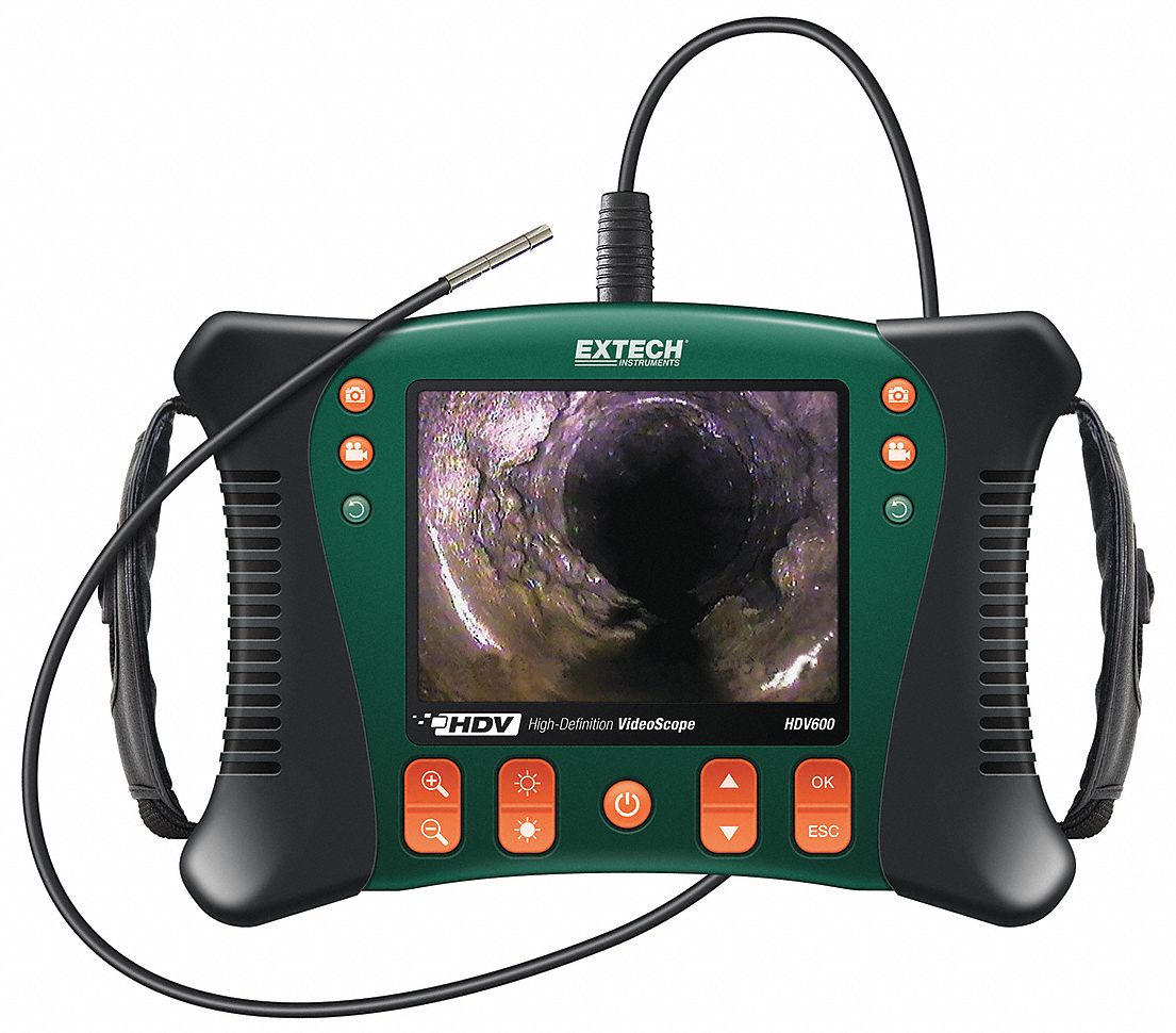 EXTECH, 640 x 480, 1 m Shaft Lg, Videoscope Kit - 6DWU7|HDV610 - Grainger