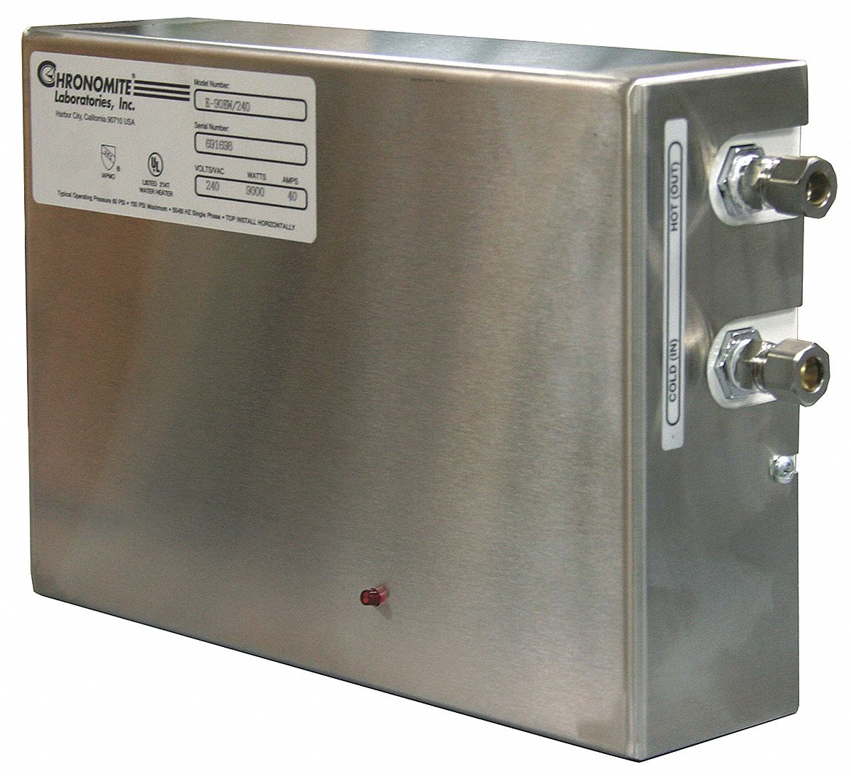6DXT4 - Eye-Wash Water Heater Tnkls 208V 8320W