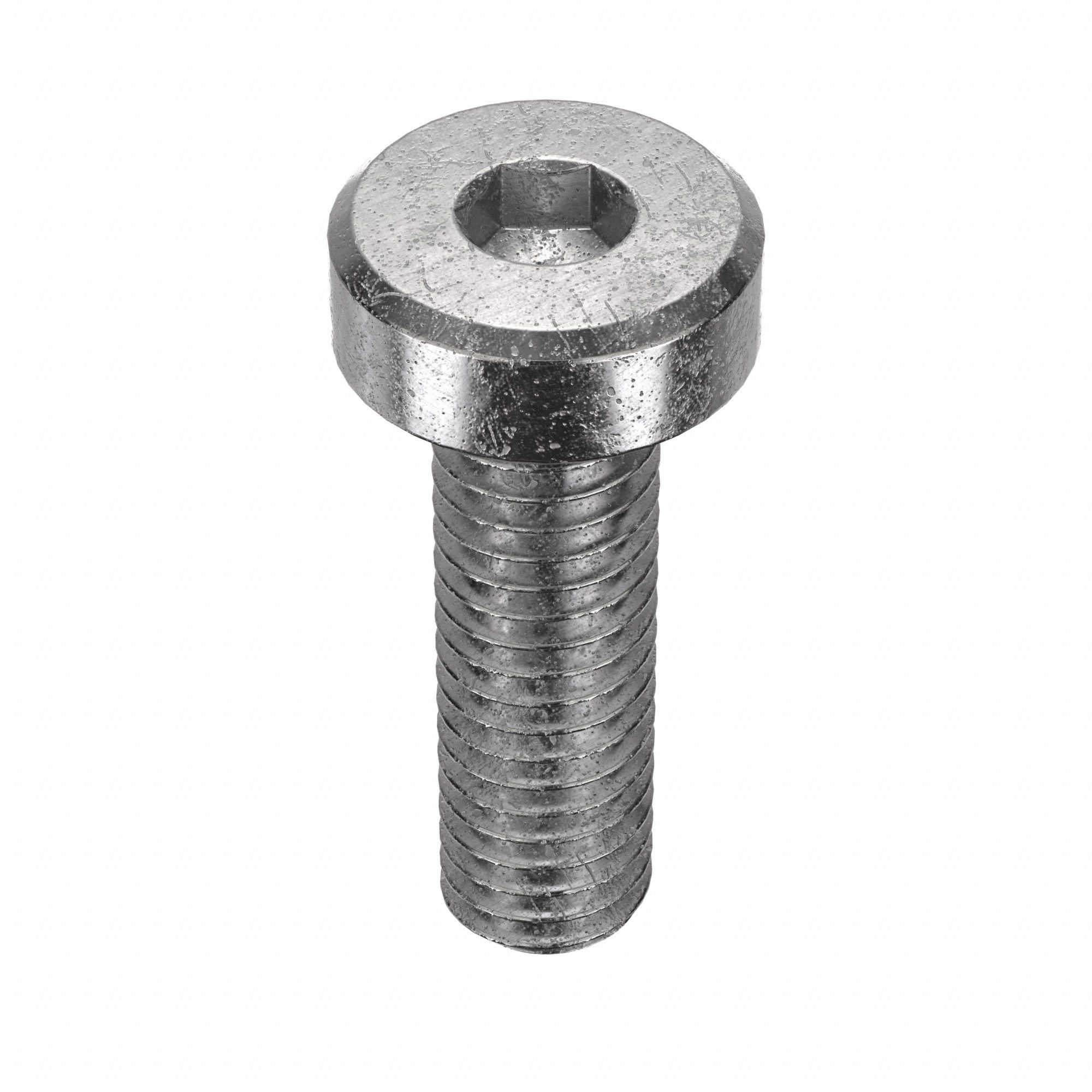 Socket Head Cap Screw: M3x0.50 Thread Size, 10 mm Lg, Low-Profile Std, Plain, Stainless Steel, 25 PK