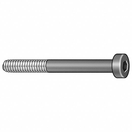 GRAINGER APPROVED Low, Metric Socket Head Cap Screw, M162.00, Steel, Class 8.8, Black Oxide