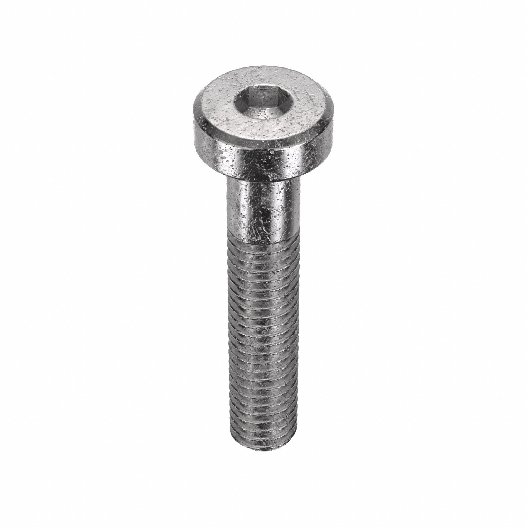 Socket Head Cap Screw: M3x0.50 Thread Size, 16 mm Lg, Low-Profile Std, Plain, Stainless Steel, 25 PK