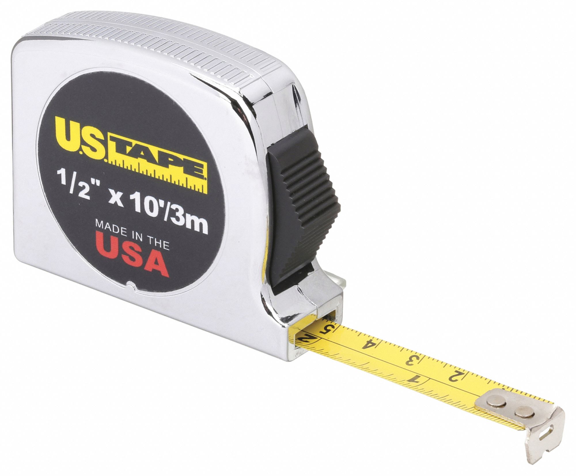 TAPE MEASURE,1/2INX10 FT,CHROME,IN/FT/MM