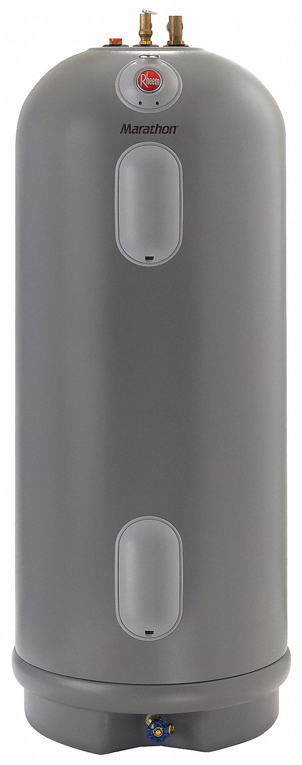 Electric Water Heater: 50.0 gal Tank Capacity, 1 Phase, 62 3/4 in Overall Ht, 4,500 W