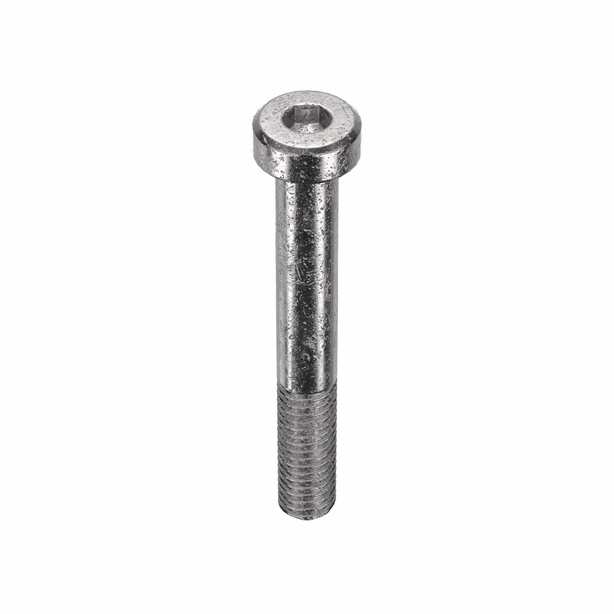 Socket Head Cap Screw: M6x1.00 Thread Size, 45 mm Lg, Low-Profile Std, Plain, Stainless Steel, 10 PK