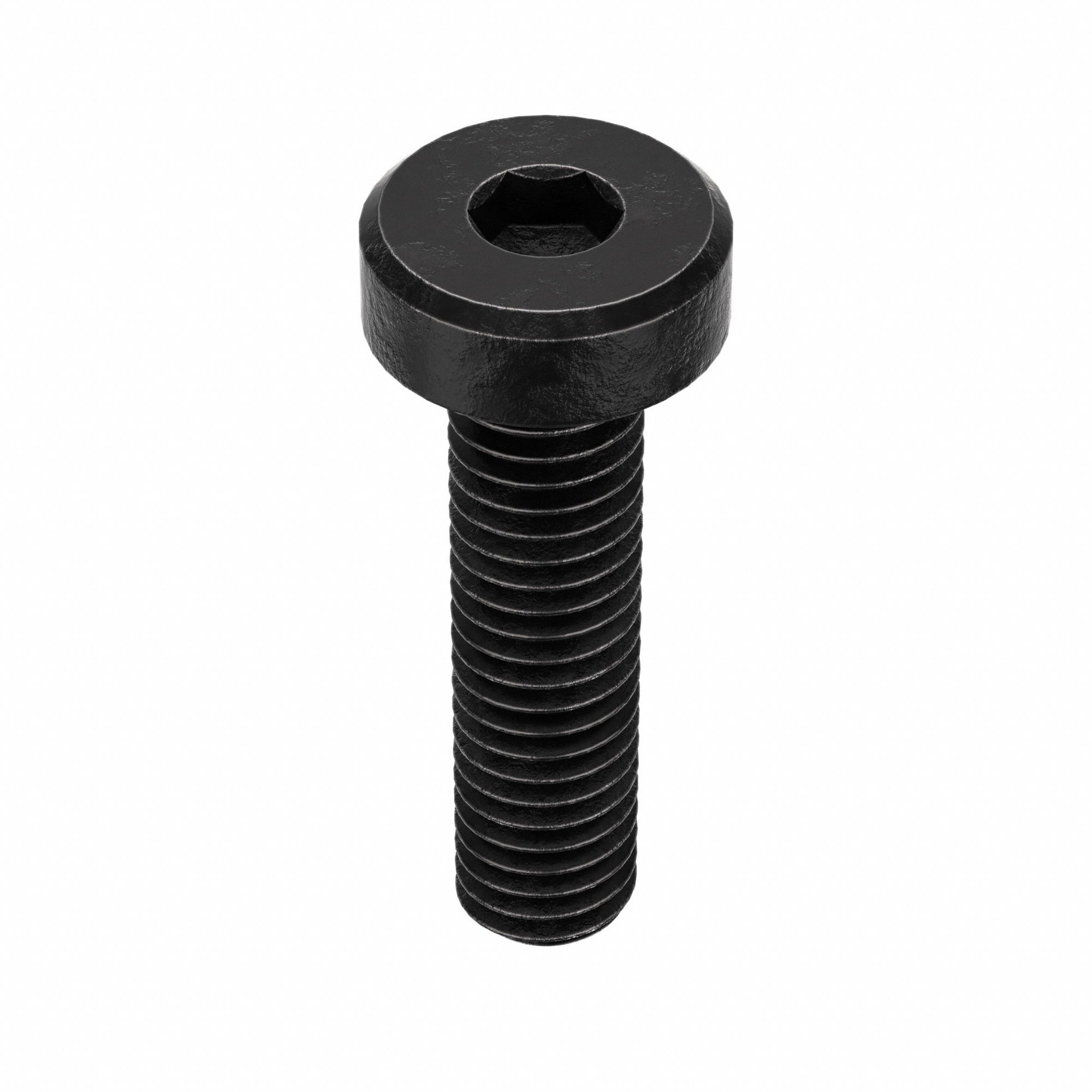 Socket Head Cap Screw: M3x0.50 Thread Size, 12 mm Lg, Low-Profile Std, Black Oxide, 100 PK