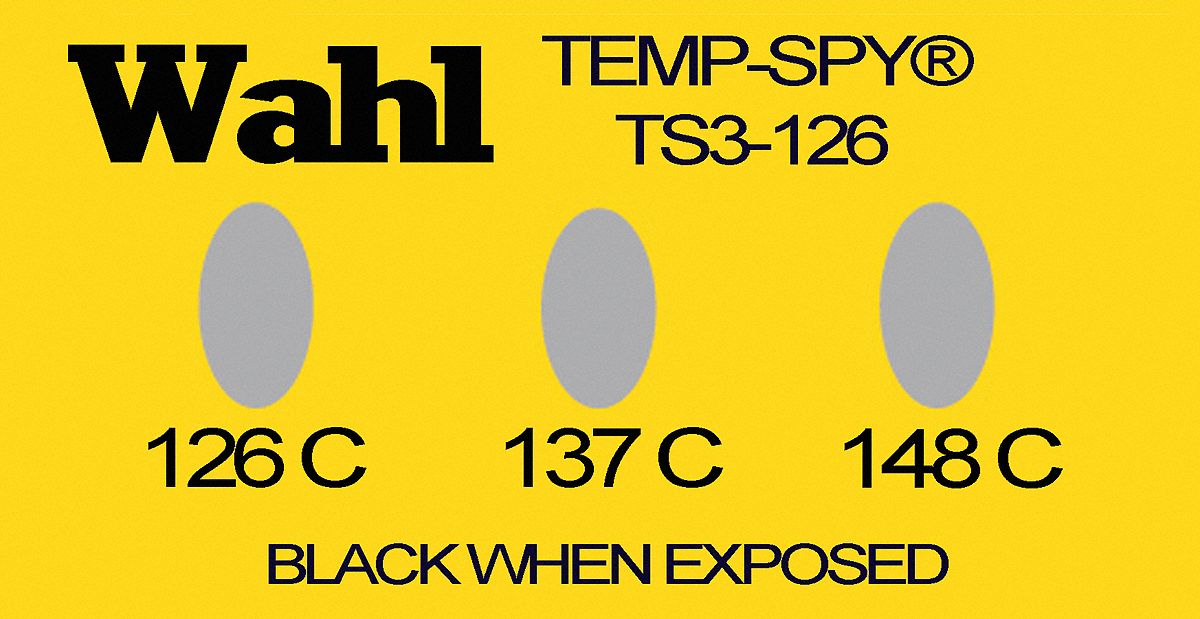 Non-Reversible Temp Indicator: Celsius, Non-Reversible, ±1% Accuracy, 3 Points, Mylar, 20 PK