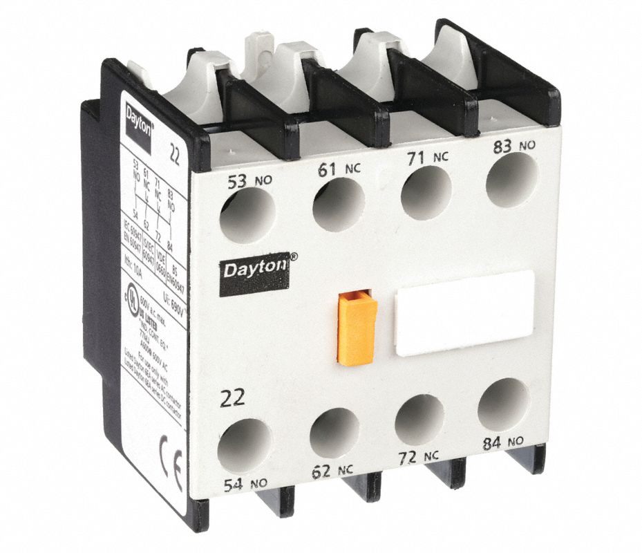 DAYTON Contacto d/Aux,IEC,Abiertos 2, - Contactos Auxiliares - 6EAT2 ...