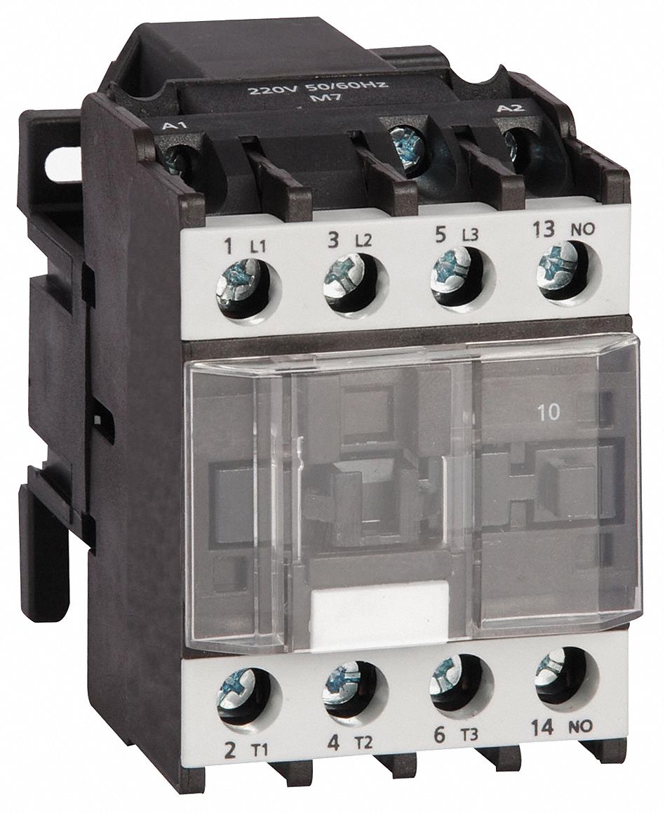 IEC MAGNETIC CONTACTOR, NON-REVERSING, 3 POLES, 9 A, 240V AC COIL, 1NO