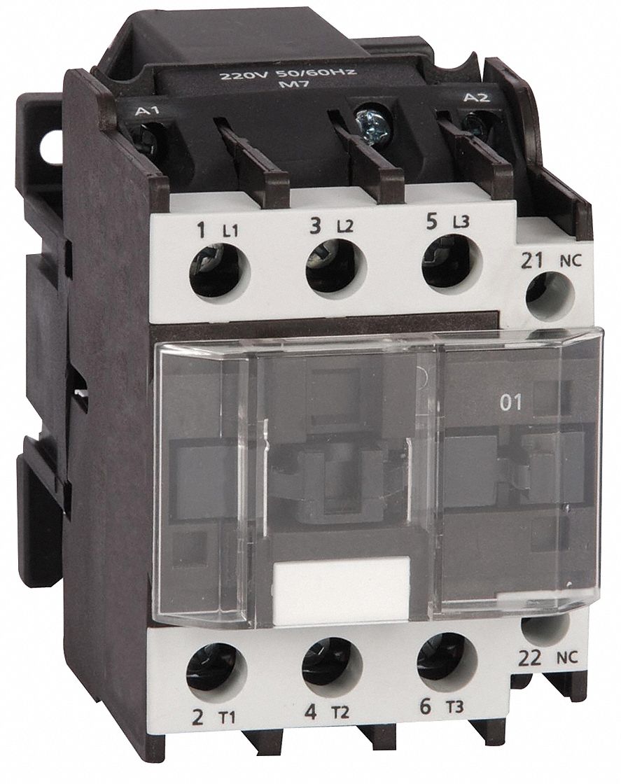 DAYTON 24V AC IEC Contactor; No. of Poles 3, Reversing No, 25