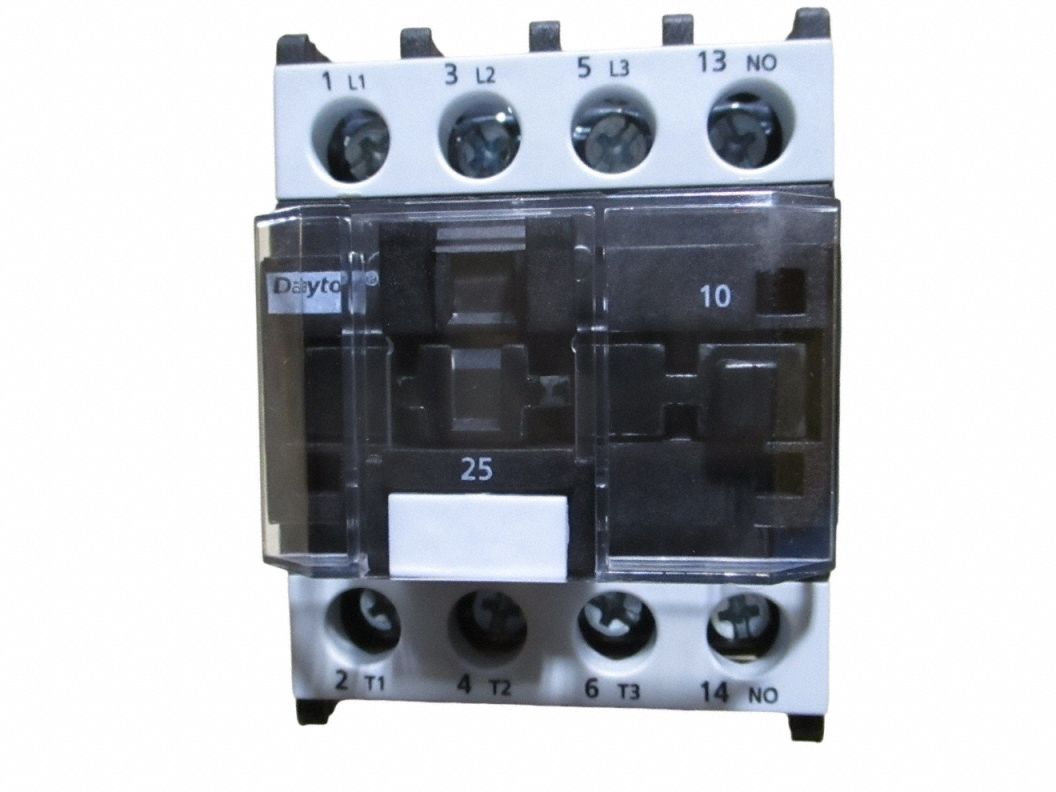 IEC Magnetic Contactor: Non-Reversing, 3 Poles, 3NO Contacts, 25 A, 240V AC Coil, 1NO