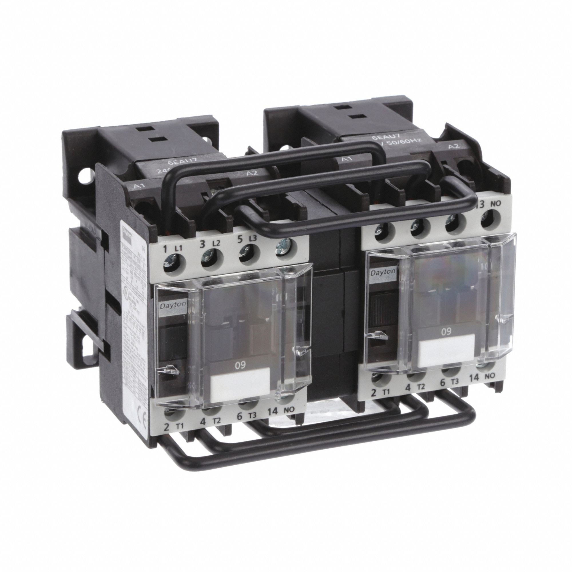 IEC MAGNETIC CONTACTOR, REVERSING, 3 POLES, 9 A, 240V AC COIL, 1NO