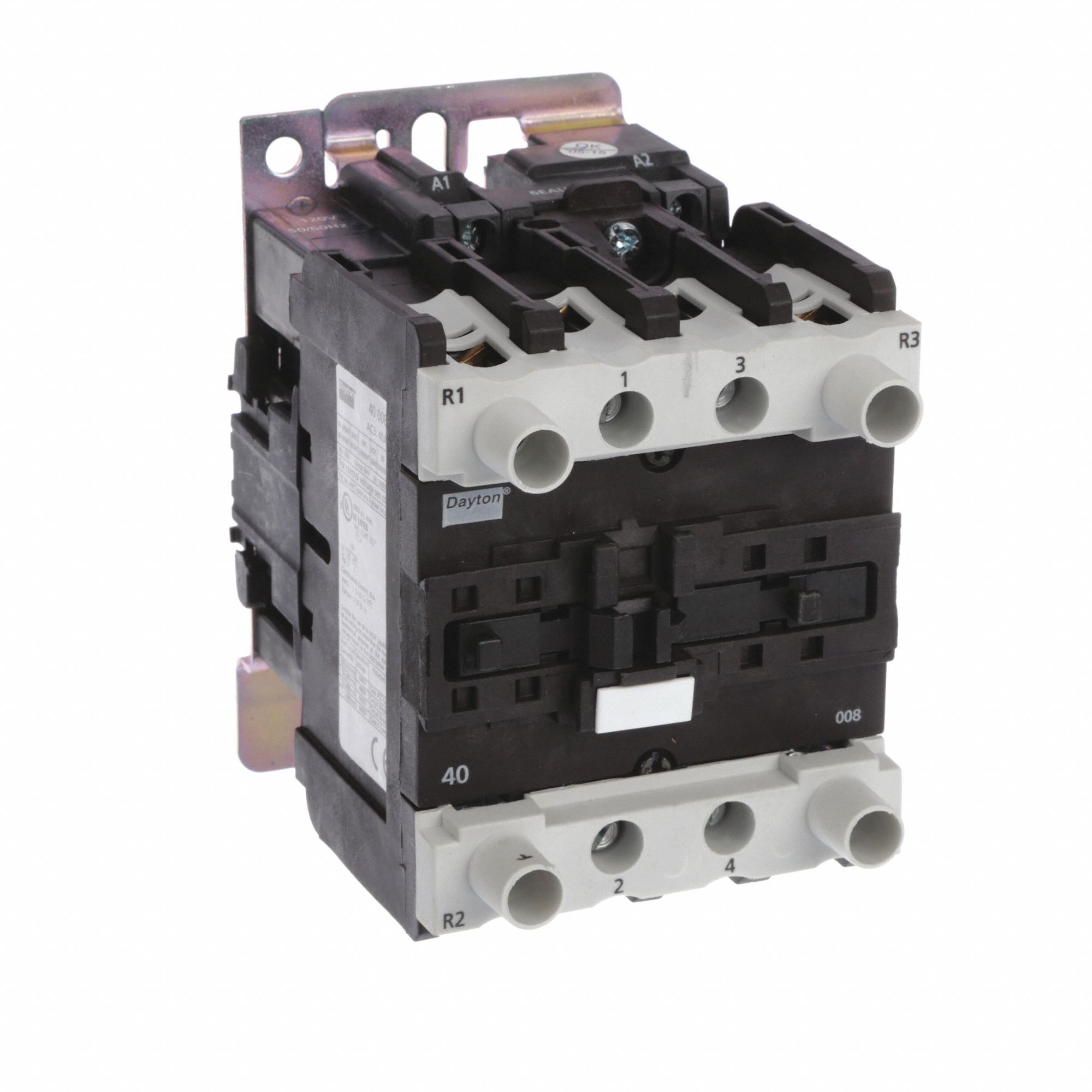 IEC MAGNETIC CONTACTOR, NON-REVERSING, 4 POLES, 40 A, 120V AC COIL