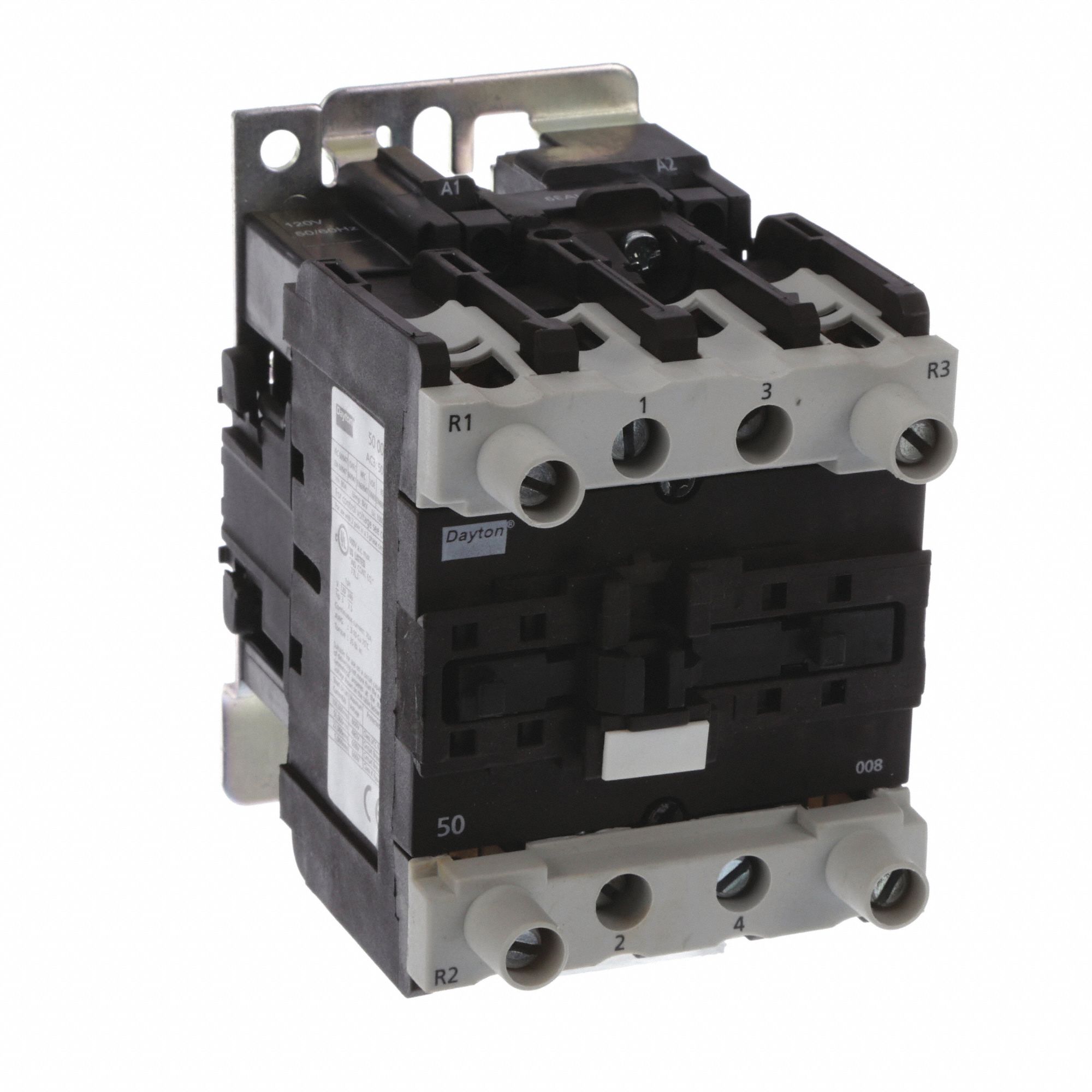 IEC MAGNETIC CONTACTOR, NON-REVERSING, 4 POLES, 50 A, 120V AC COIL