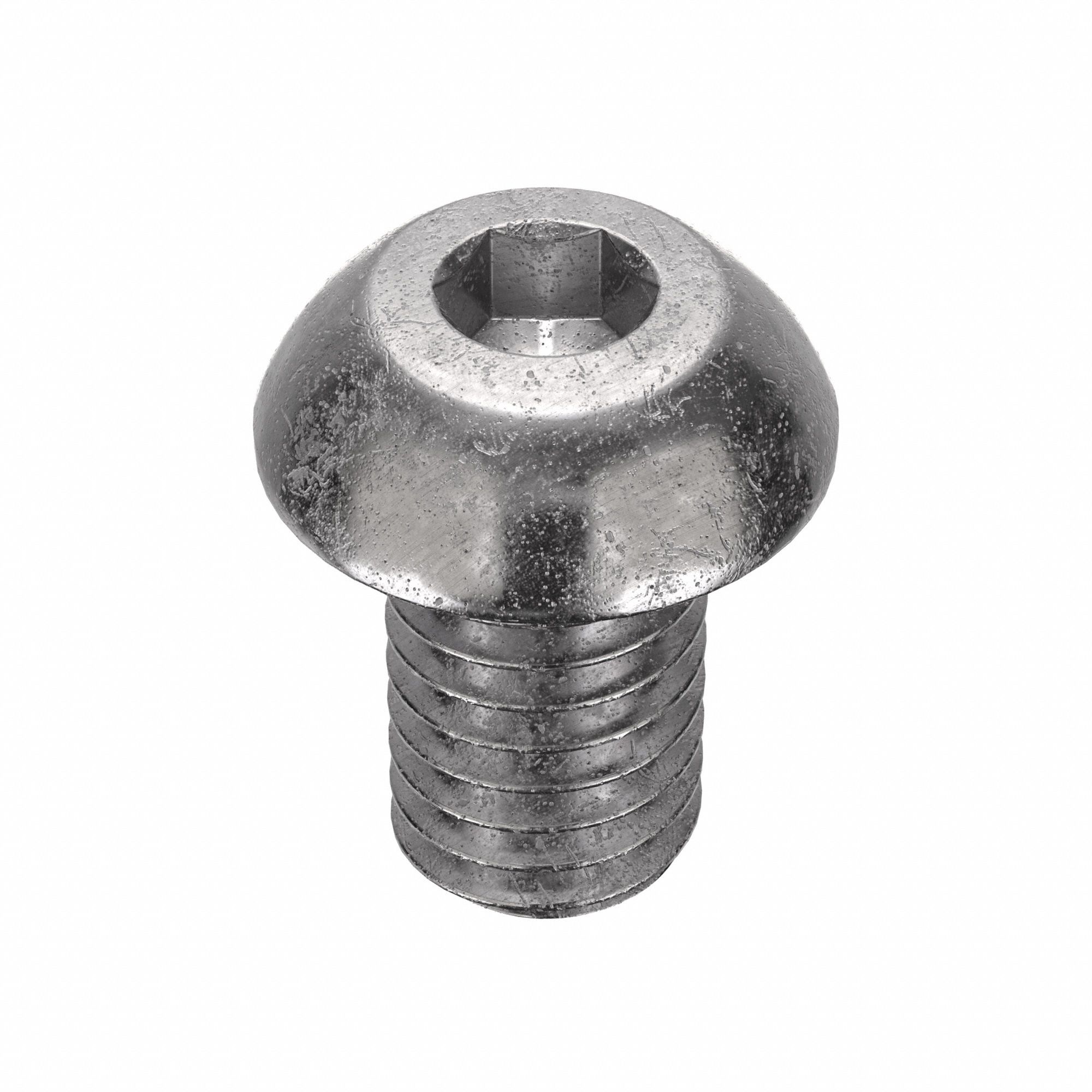 Socket Head Cap Screw: M6x1.00 Thread Size, 10 mm Lg, Button, Plain, Stainless Steel, 18-8, 50 PK