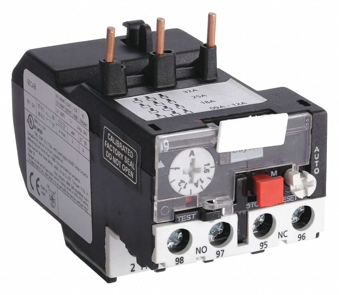 OVERLOAD RELAY, THERMAL PROTECTION, 3 POLES, 1 A TO 1.6 A, IEC